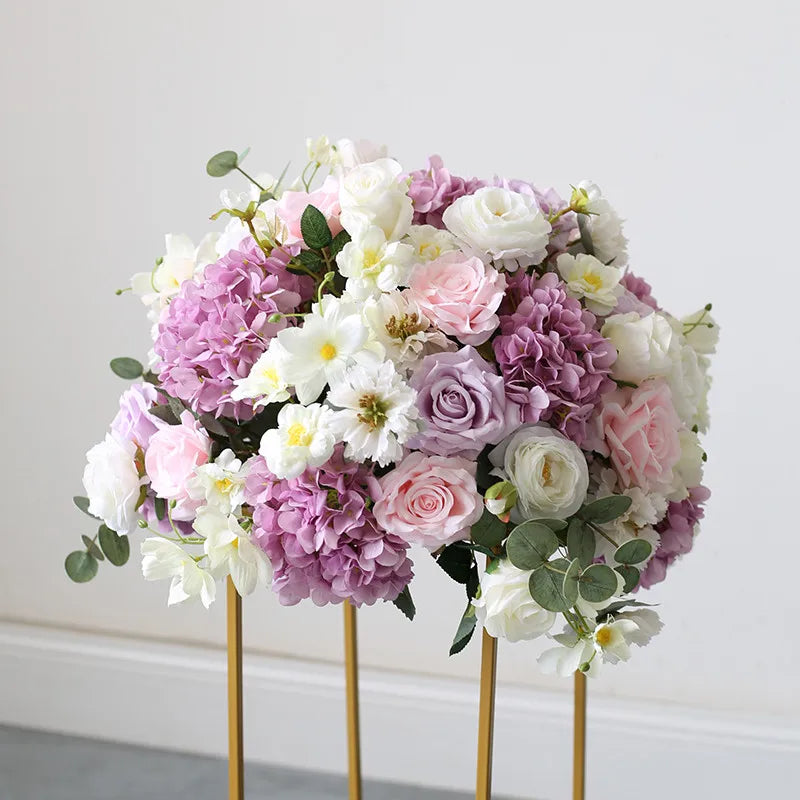 boules de fleurs artificielles en soie pour décoration de mariage et photo - vue 12 sur 22