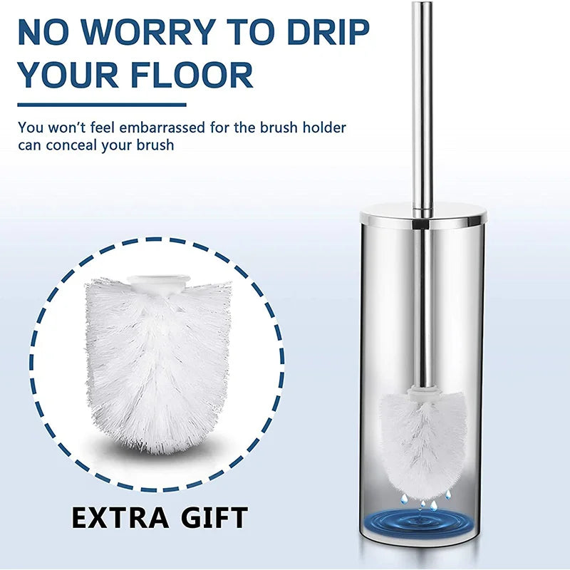 support mural pour brosse de toilette en acier inoxydable durable - vue 10 sur 17