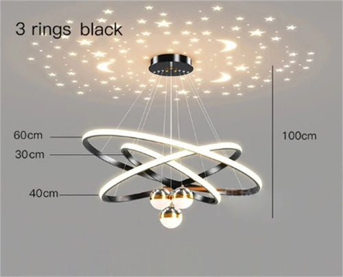 lustre led romantique projecteur de ciel étoilé avec télécommande - vue 9 sur 16