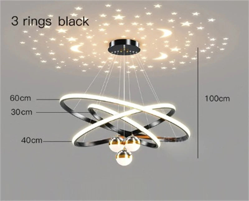 lustre led romantique projecteur de ciel étoilé avec télécommande - vue 8 sur 16