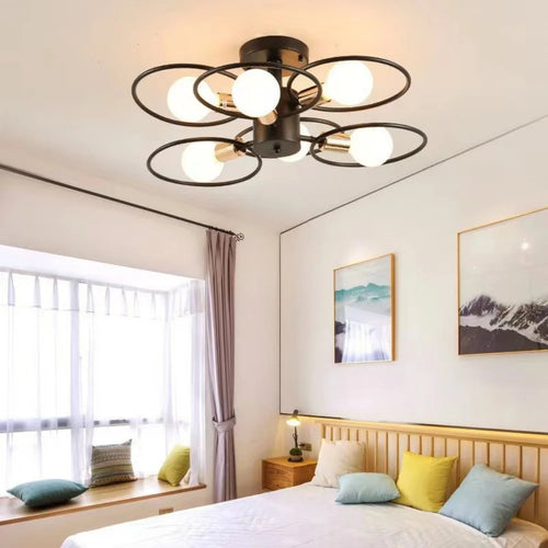 plafonnier led design moderne décoratif couleur changeante - vue 5 sur 6