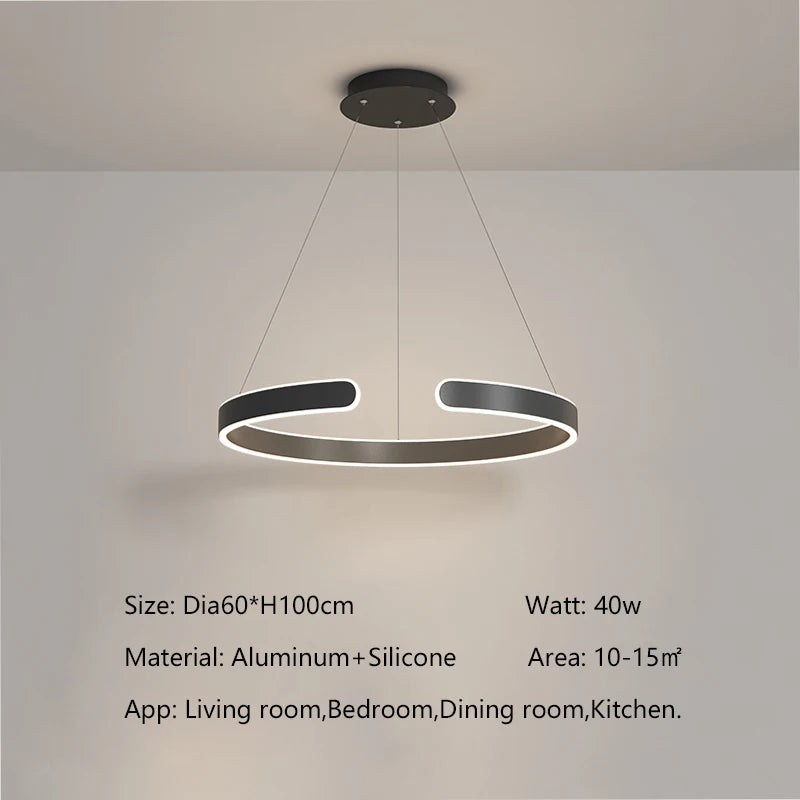 lustre moderne lumineux pour un éclairage élégant intérieur - vue 8 sur 8