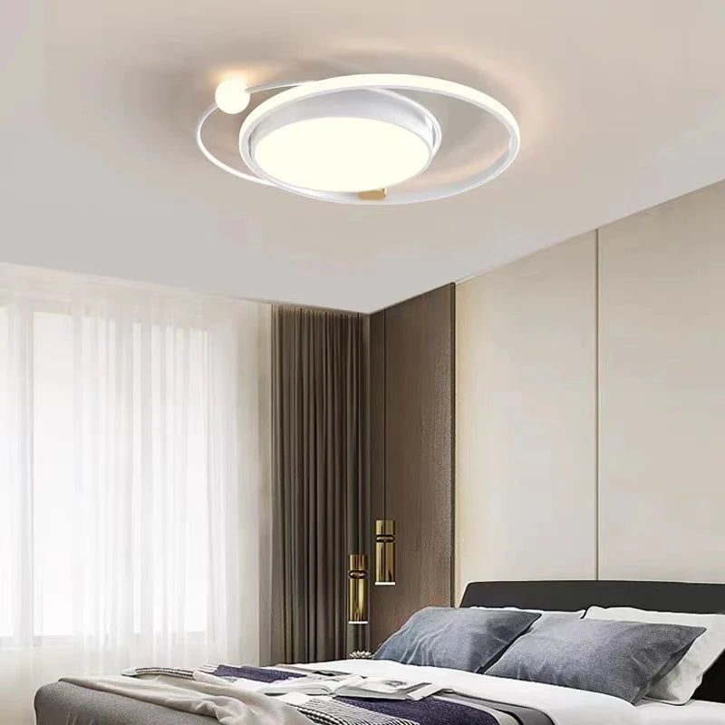 Lustre Led moderne pour chambre salon cuisine étude plafonnier ménage nordique atmosphère créative luminaire - vue 3 sur 13