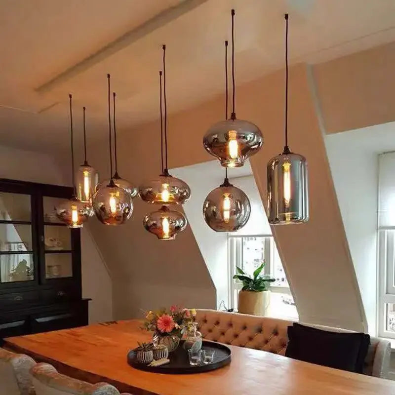 suspension à led en verre design pour décoration intérieure moderne - vue 4 sur 15