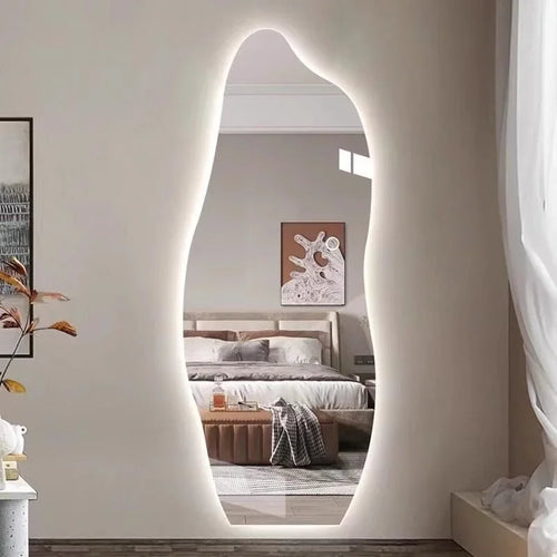 miroir lumineux décoratif style nordique irrégulier pour intérieur élégant - vue 2 sur 6