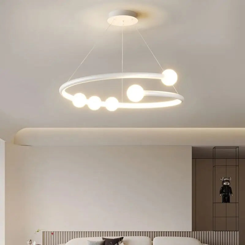 lustre minimaliste en verre design pour éclairage moderne - vue 4 sur 10