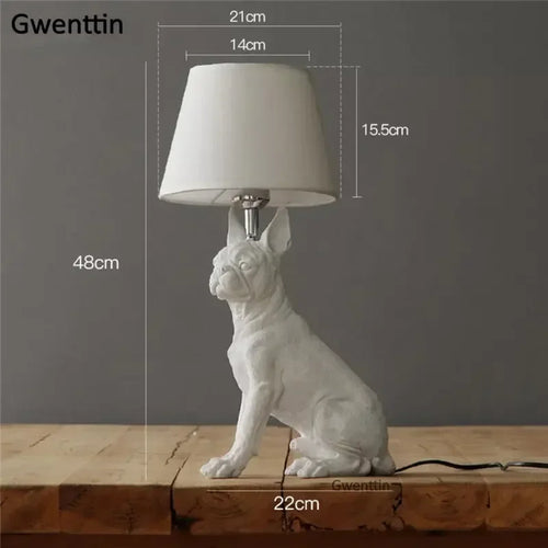 lampe de table moderne pour chiot en résine décorative - vue 10 sur 16