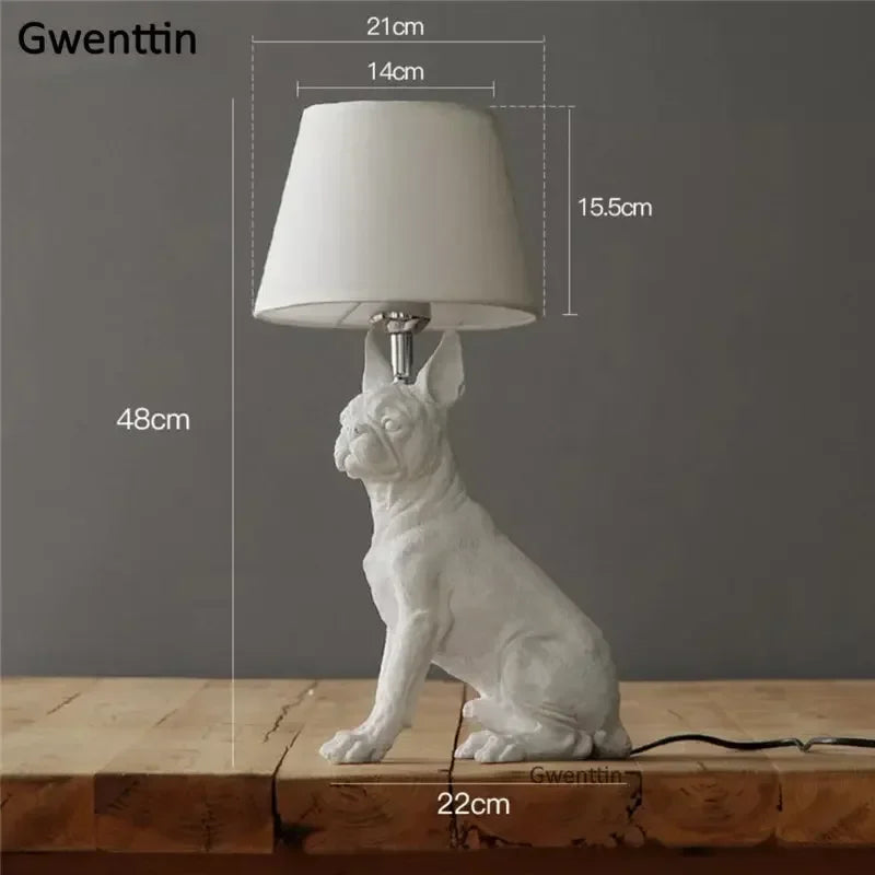 lampe de table moderne pour chiot en résine décorative - vue 9 sur 16