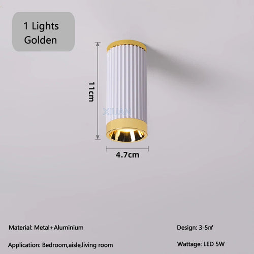 Surface Mount Cloakroom Ceiling Lamps 350 Degree Adjustable LED Spotlight Living Room Aisle Hallway Stair Ceiling Light White - vue 14 sur 14