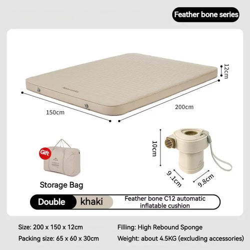 matelas gonflable portable pour camping et pique-nique familial - vue 9 sur 9