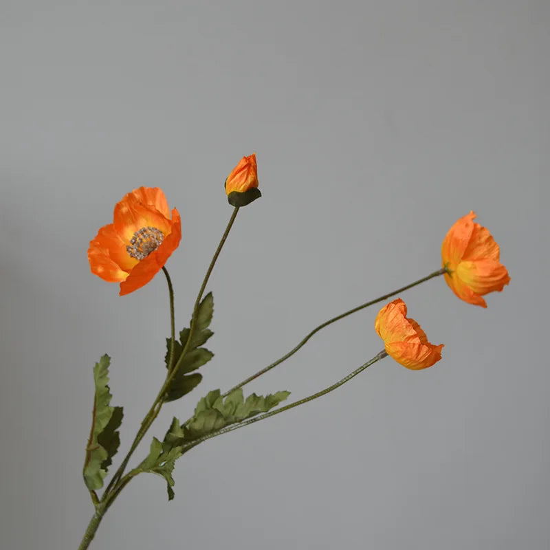 fleur artificielle coquelicot pour décoration de fête et jardin - vue 18 sur 18