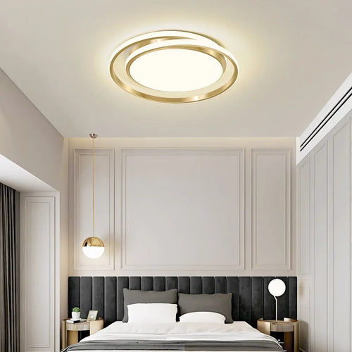 lustre led rond télécommandé style moderne simple - vue 3 sur 9