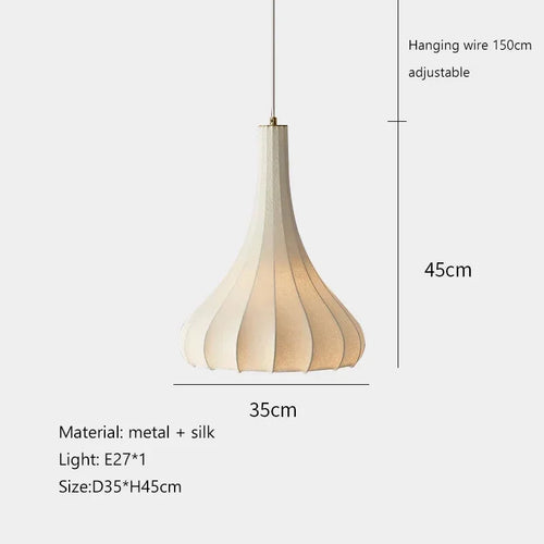suspension en soie à led style nordique pour intérieur élégant - vue 8 sur 7
