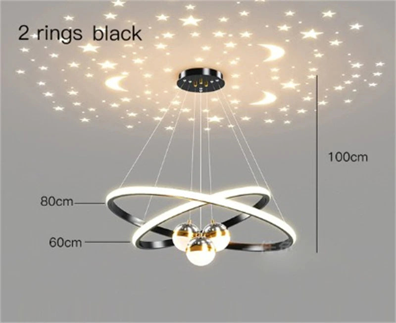 lustre led romantique projecteur de ciel étoilé avec télécommande - vue 10 sur 16