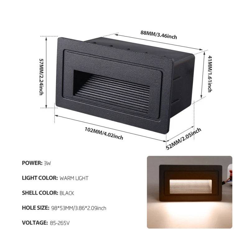 escalier led footlight intégré étanche dissimulé extérieur - vue 17 sur 18