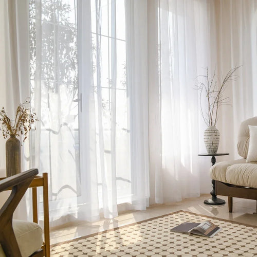 Voilage tulle léger moderne pour salon et chambre - vue 3 sur 6