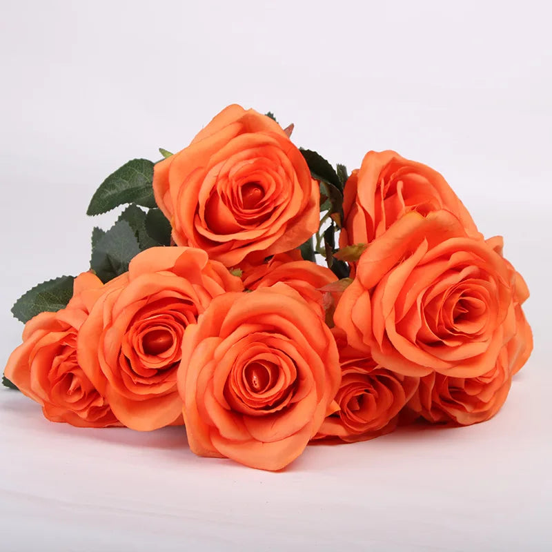 bouquet de roses artificielles pour mariage et décoration intérieure - vue 10 sur 27