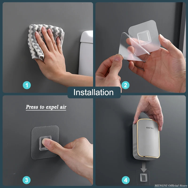 brosse de toilette luxe murale nettoyage rapide accessoires salle de bain - vue 8 sur 12