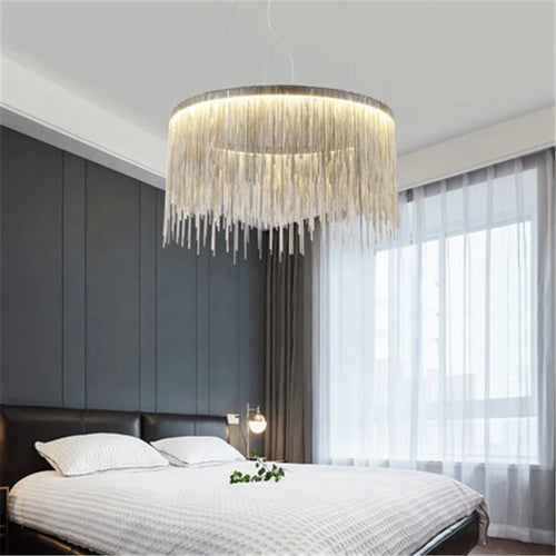 lustre led postmoderne en aluminium style nordique pour espaces créatifs - vue 4 sur 15