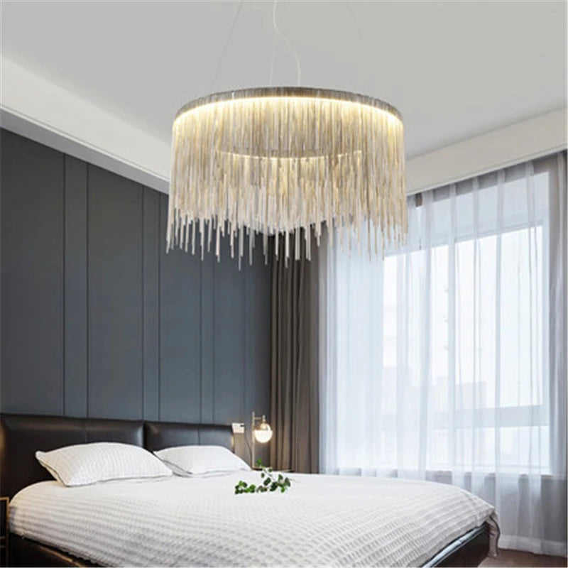 lustre led postmoderne en aluminium style nordique pour espaces créatifs - vue 3 sur 15