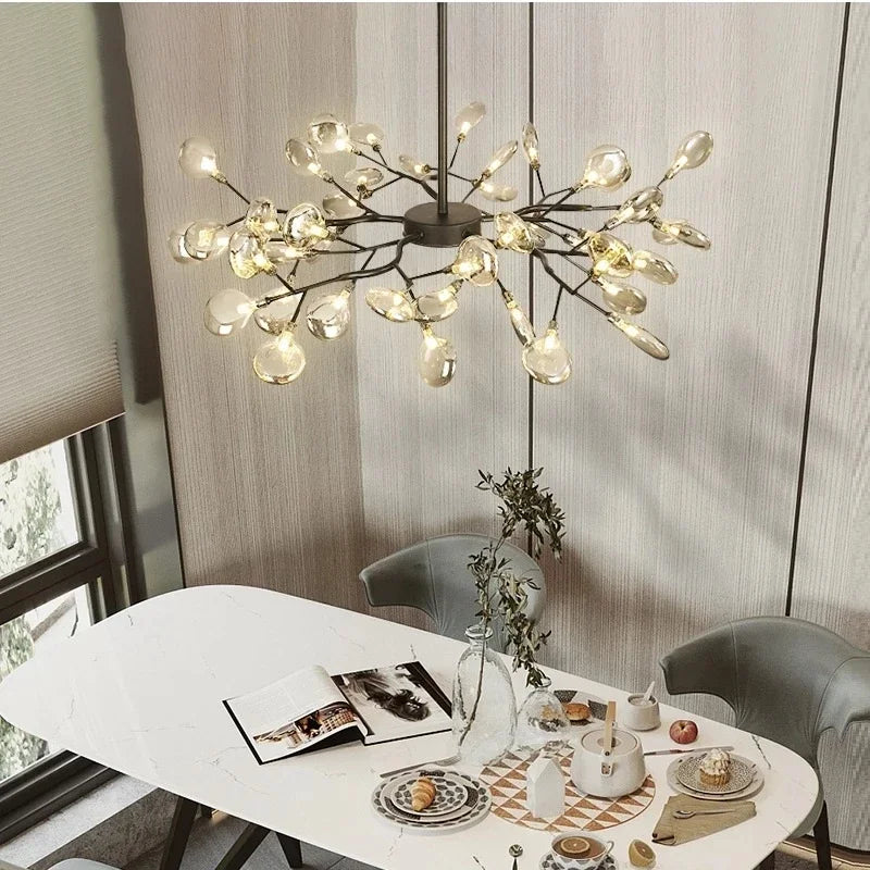 2024 Modern Pendant lights Gold Black tree branch Chandeliers room decor Bedroom Dining Living Room Luster Lamp Home Decoration - vue 5 sur 9