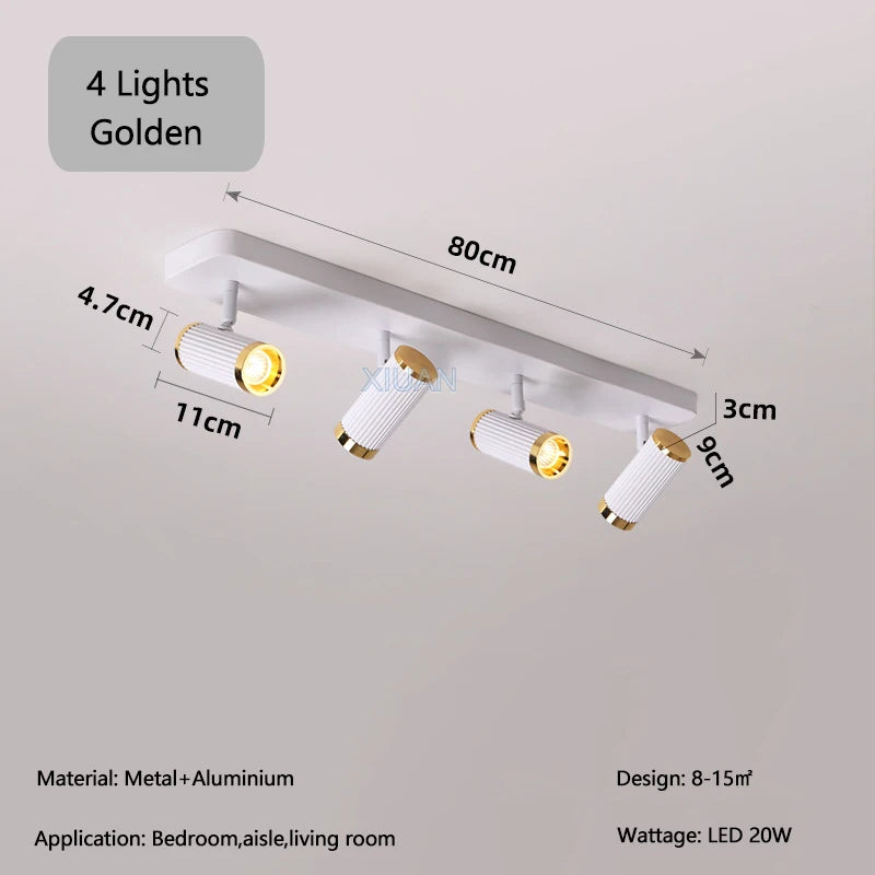 Surface Mount Cloakroom Ceiling Lamps 350 Degree Adjustable LED Spotlight Living Room Aisle Hallway Stair Ceiling Light White - vue 14 sur 14