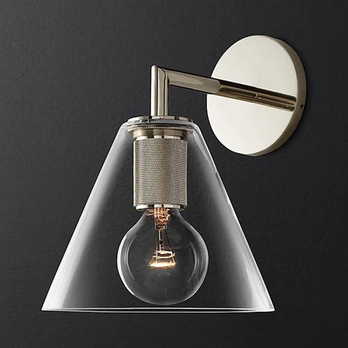 applique murale rétro américaine en verre avec éclairage led - vue 10 sur 18