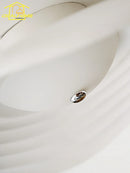 plafonnier led rétro en résine feuille de lotus décoration moderne