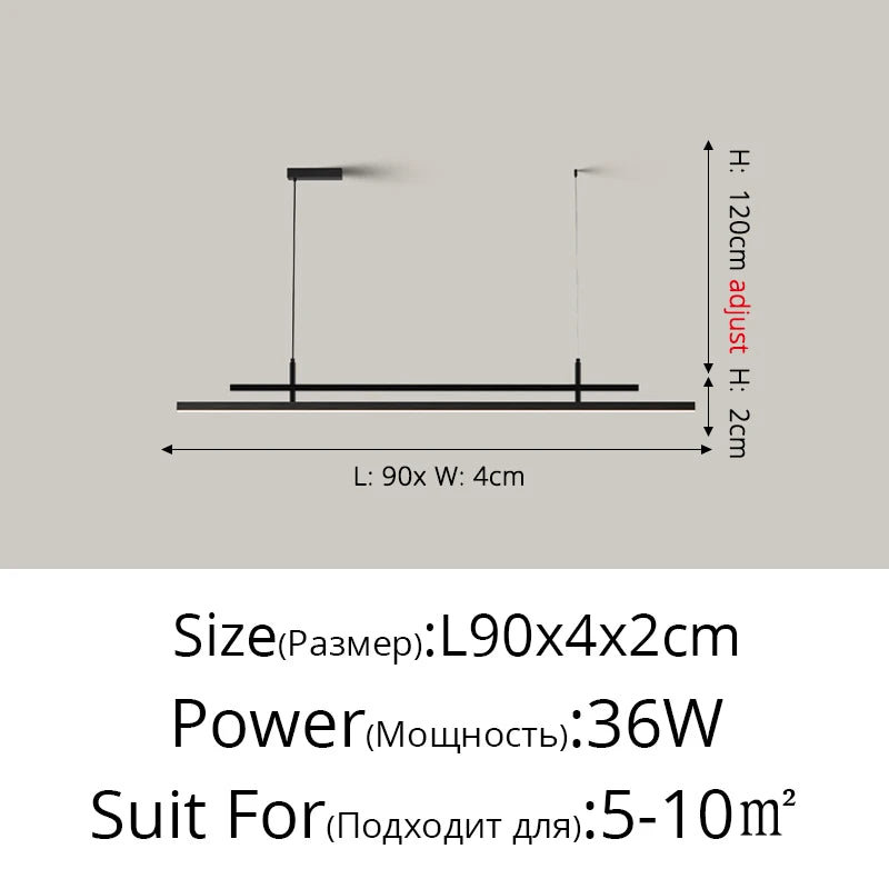 lustre à led nordique design pour éclairage intérieur moderne - vue 18 sur 18