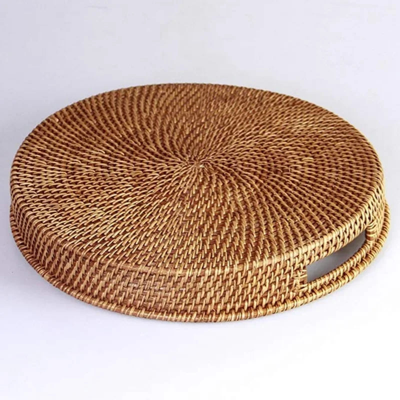 panier en rotin tressé pour fruits thé pain et rangement - vue 6 sur 12