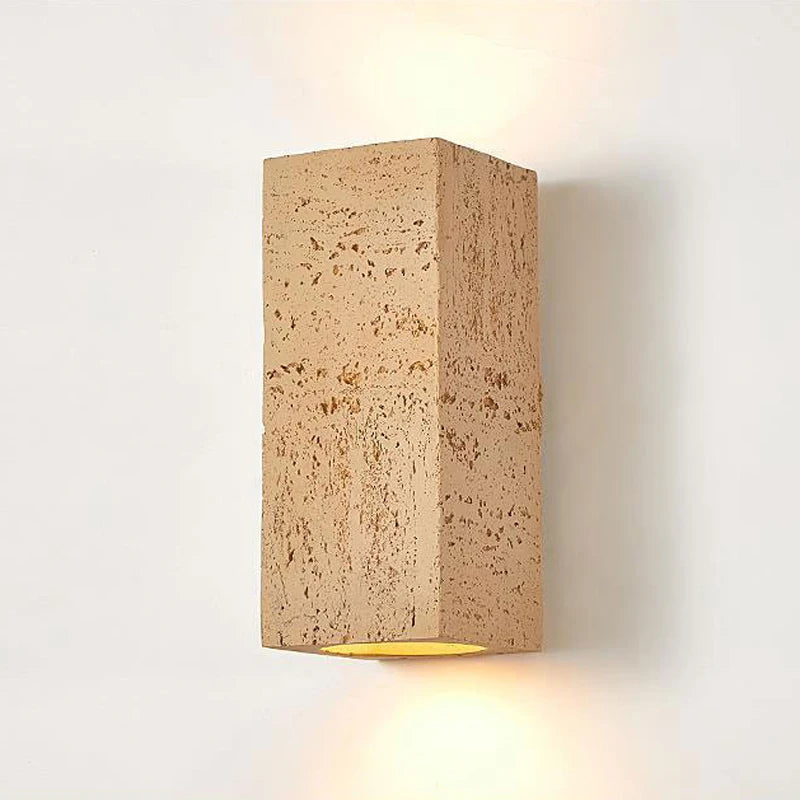 applique murale nordique led wabi-sabi en ciment rétro - vue 9 sur 16
