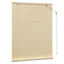 Store enrouleur bambou filtrant ventilation pour fenêtre salon