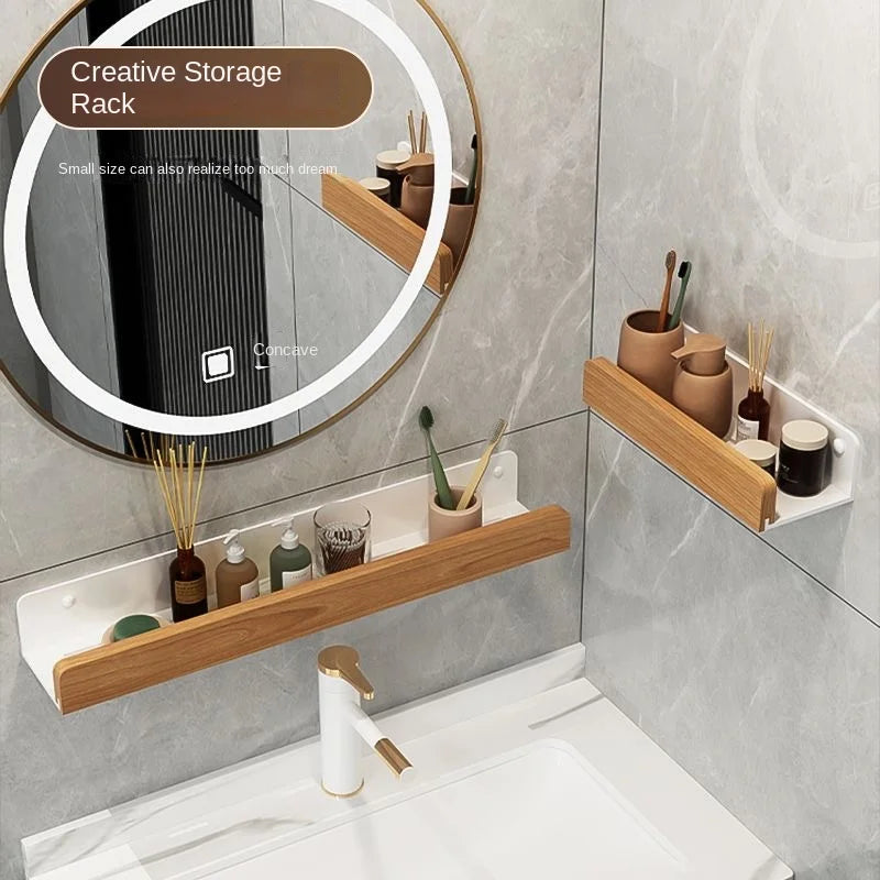 étagère en hêtre étanche pour rangement cuisine et salle de bain - vue 1 sur 20