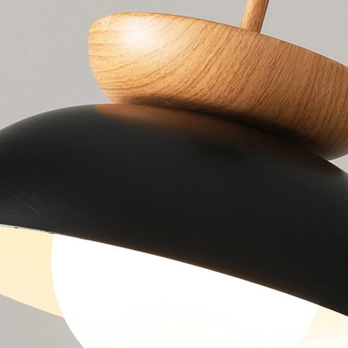 suspension style américain en métal et bois pour restaurant - vue 6 sur 7
