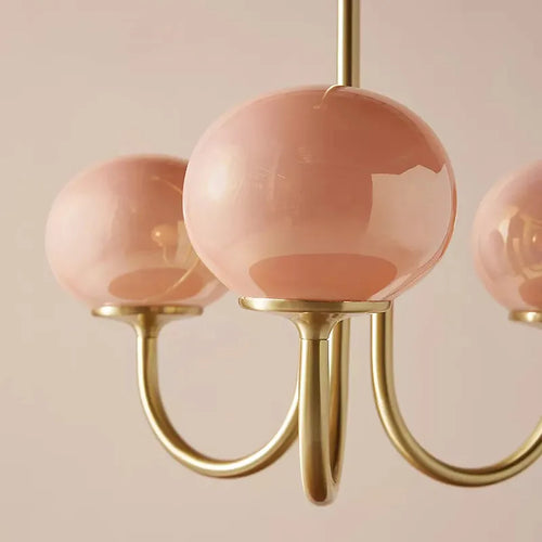 Lustre suspendu vintage en verre blanc - vue 6 sur 10