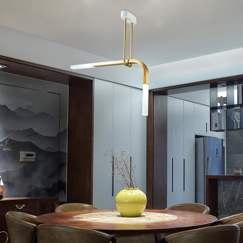 lustre led créatif en forme de u pour éclairage moderne - vue 4 sur 10
