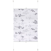 Store plissé motif branches sans perçage fenêtre intérieur