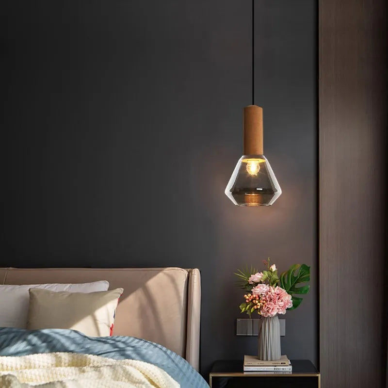 suspension Luxe cuivre LED nordique 19CM verre dépoli chambre décor luminaire suspendu étude salon allée maison lampe Lustre - vue 4 sur 10