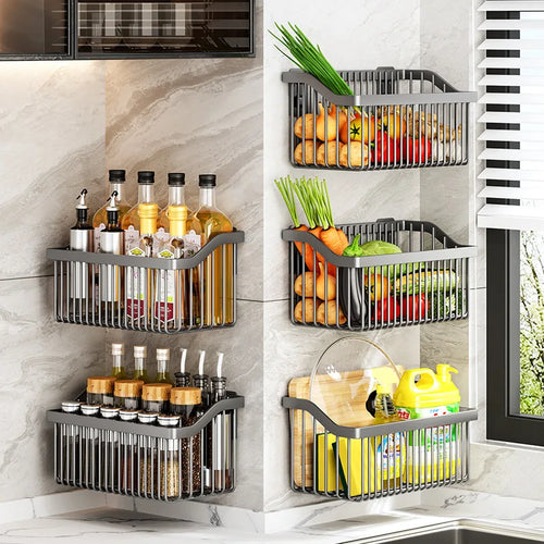 panier mural suspendu pour fruits légumes et décoration intérieure - vue 3 sur 9