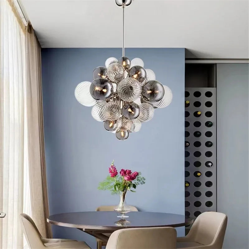 lustre à bulles nordique design créatif pour intérieur élégant - vue 5 sur 10