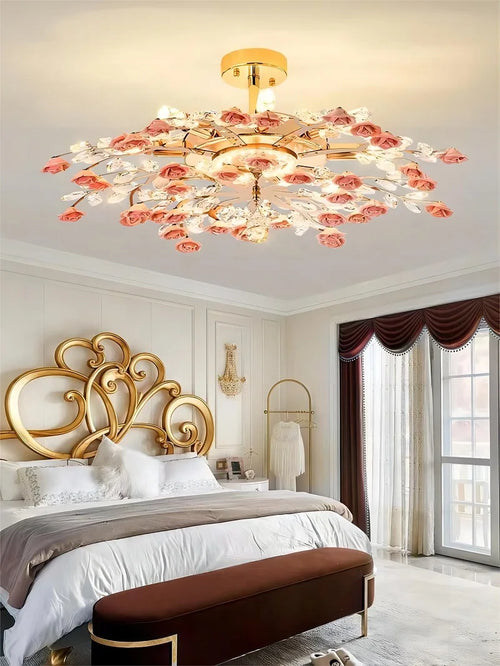 plafonnier moderne en céramique cristal pour intérieur élégant - vue 5 sur 12