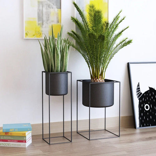 support de plantes nordique en fer forgé pour décoration intérieure et extérieure - vue 3 sur 12