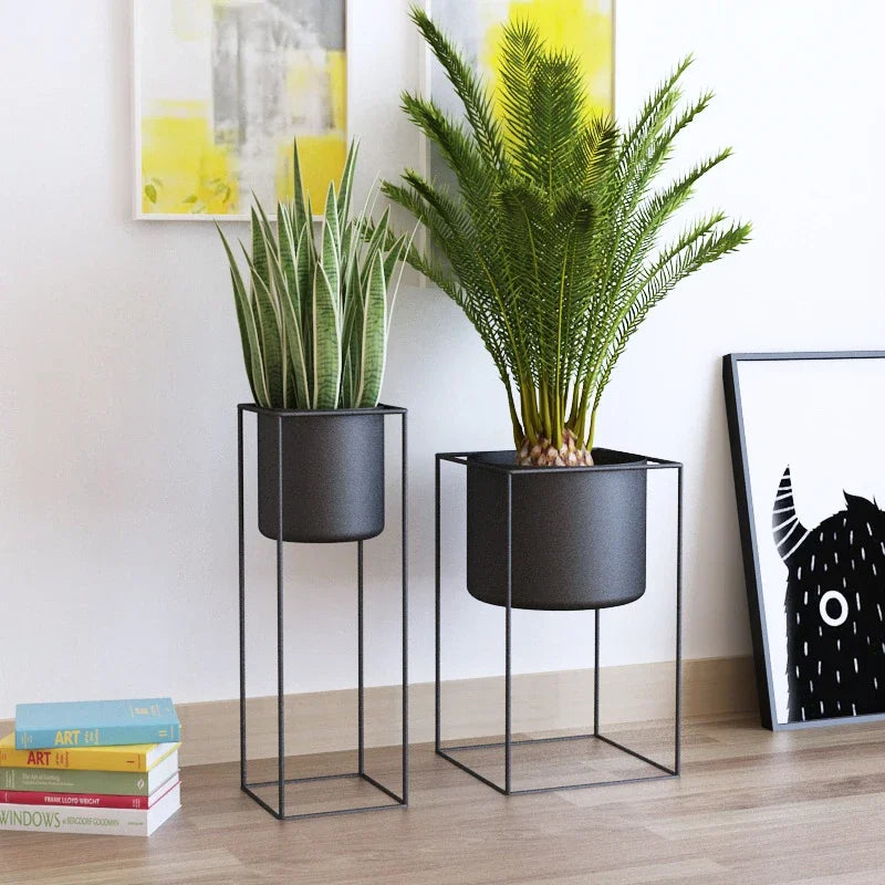 support de plantes nordique en fer forgé pour décoration intérieure et extérieure - vue 2 sur 12