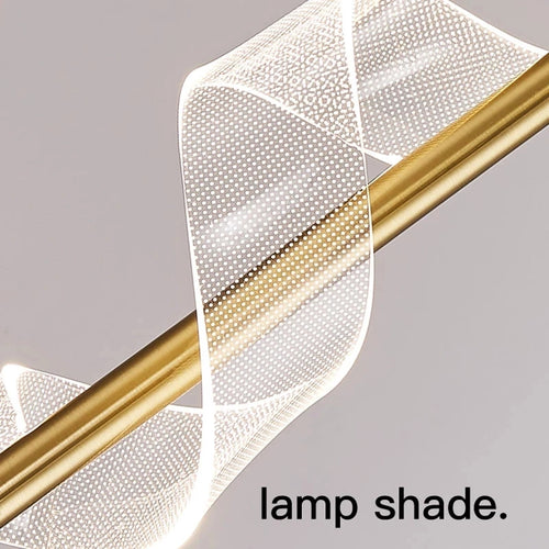 lustre moderne en verre ondulé design géométrique pour décoration intérieure - vue 6 sur 14