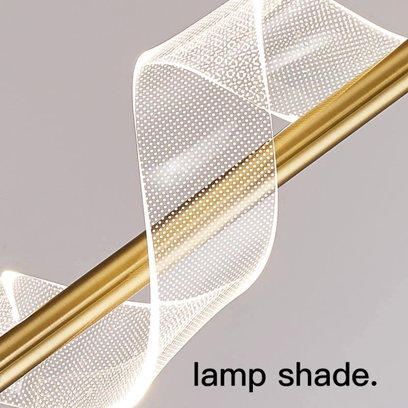 lustre moderne en verre ondulé design géométrique pour décoration intérieure - vue 5 sur 14
