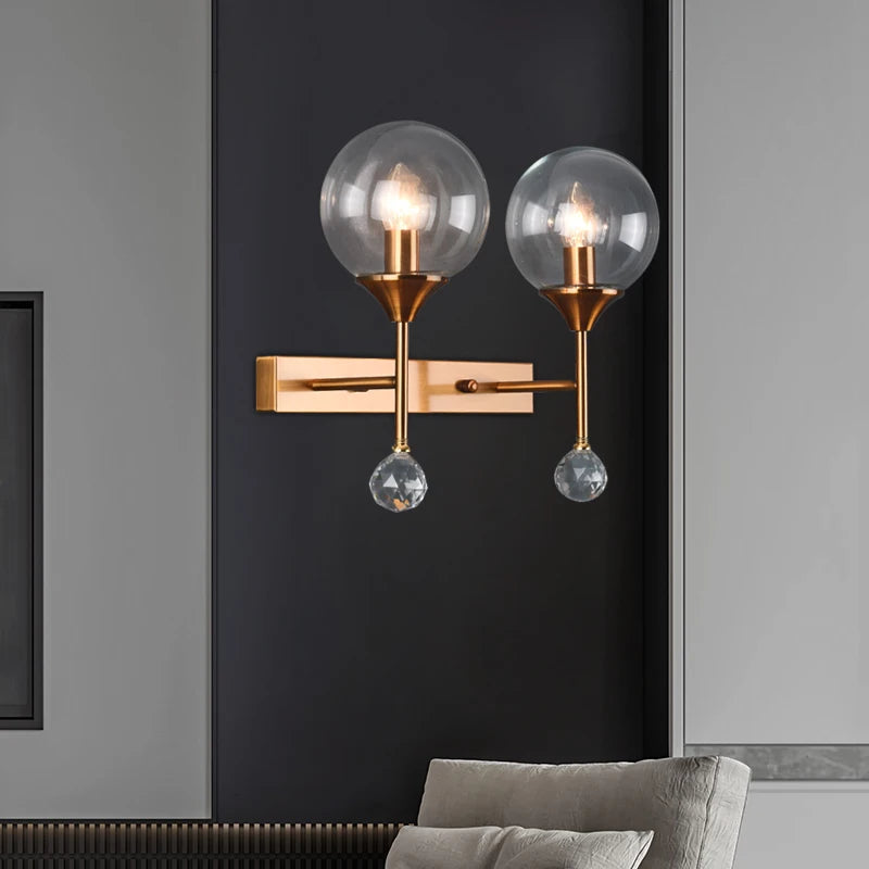 applique murale en cristal design moderne pour éclairage intérieur - vue 5 sur 12
