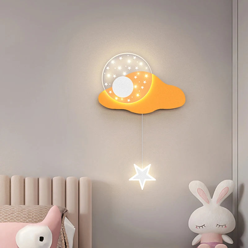 applique murale nuage et lune pour chambre d'enfant - vue 4 sur 22