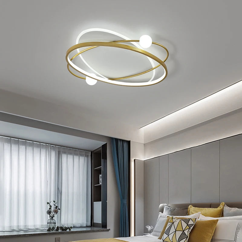 plafonnier led moderne avec télécommande pour décoration intérieure - vue 4 sur 10