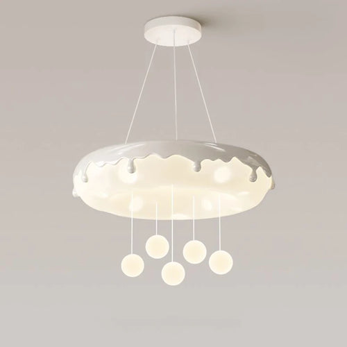 52cm Donuts Pendant Lamp With Remote Control Dimming Children's Room Bubble Ball Chandelier Light Kids Nursery Bedroom Lamp LED - vue 2 sur 12