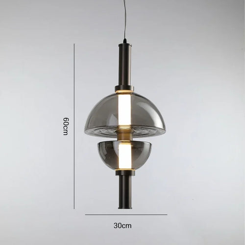 suspension en verre coloré design nordique pour éclairage élégant - vue 11 sur 11